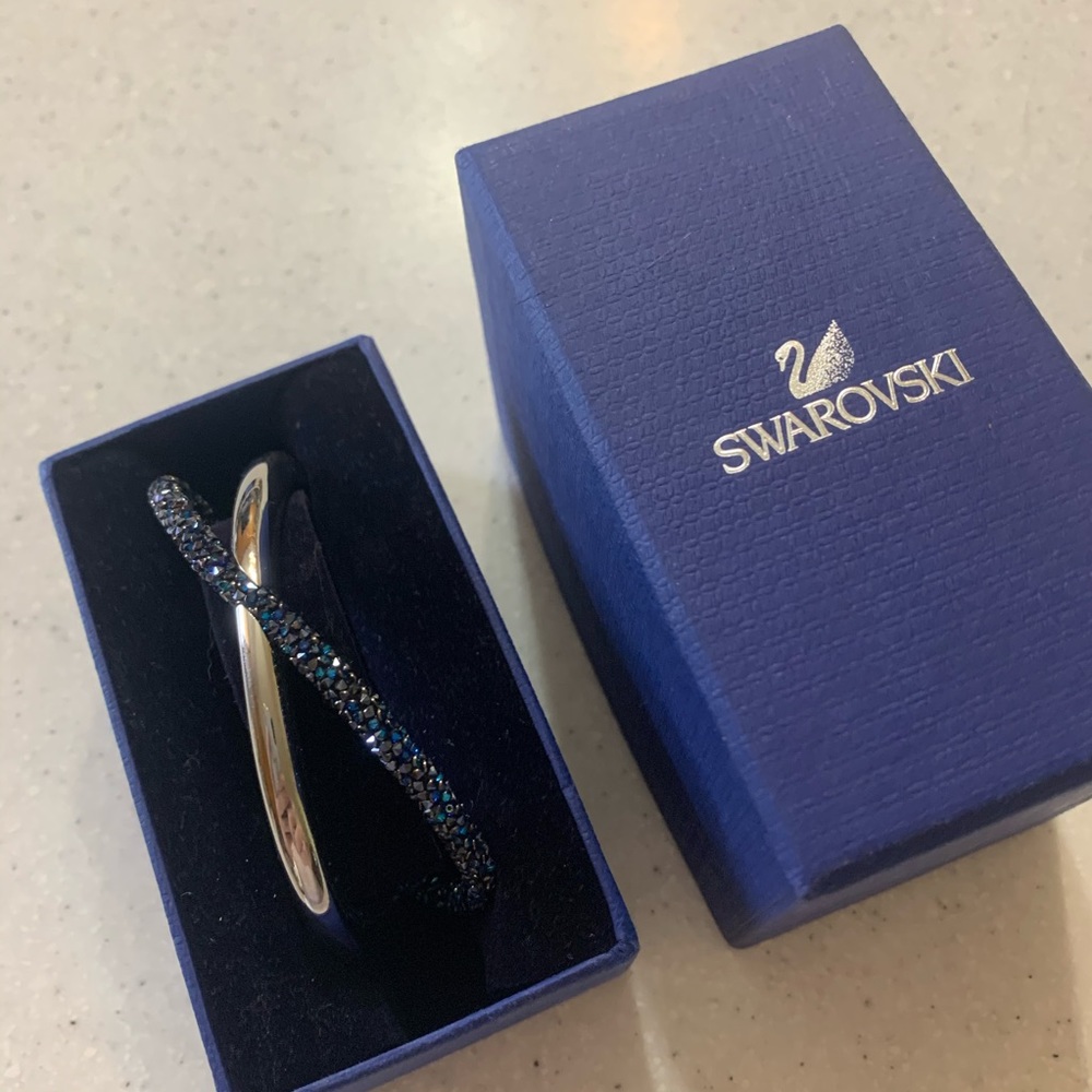 Swarovski Blue crystal cuff bracelet